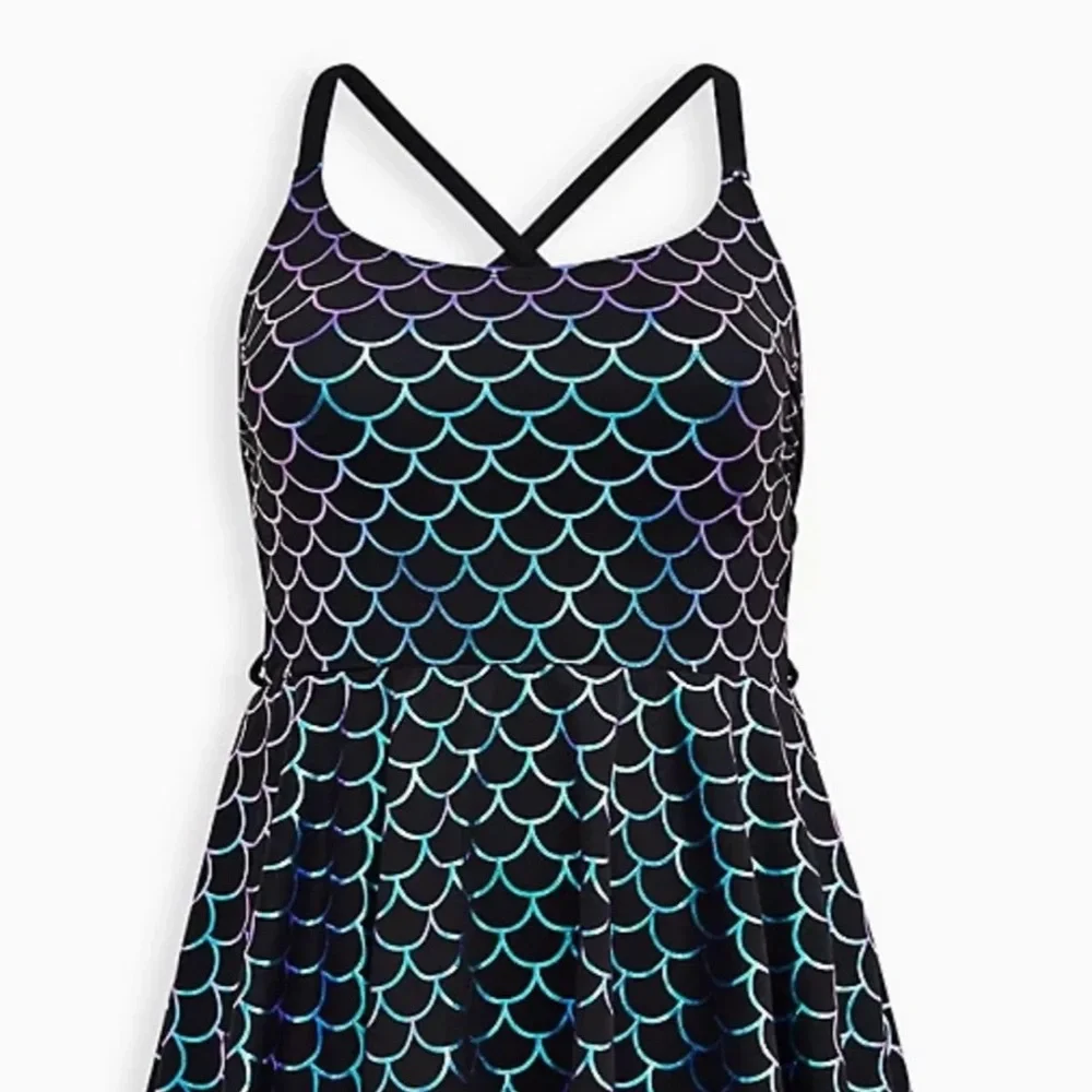Torrid Mermaid One Piece Swimsuit - Picture 3 of 4